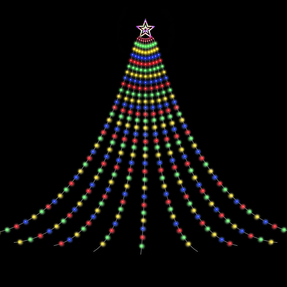 Jingle Jollys 3.8M Christmas Lights Waterfall String Light 340 LED