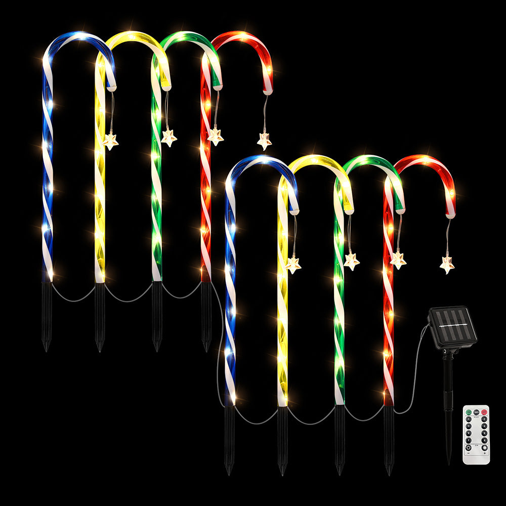 Jingle Jollys 8 PCS Christmas Lights Path Ground Light Garden Decorations 72 LED